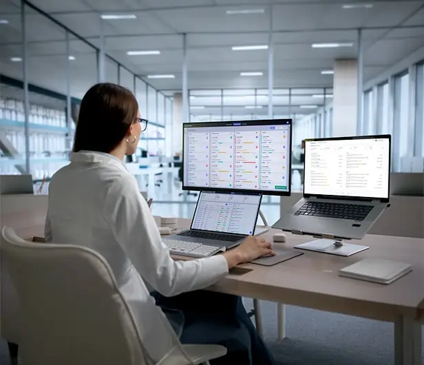 CureMD EMR charting screen with AI-suggested note and codes